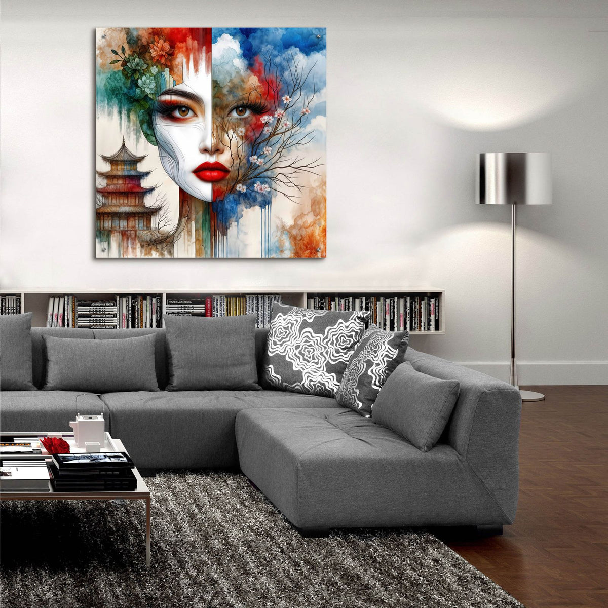 Blossom Divided by Rey Klimt - 36x36 acrylic wall art in a room
