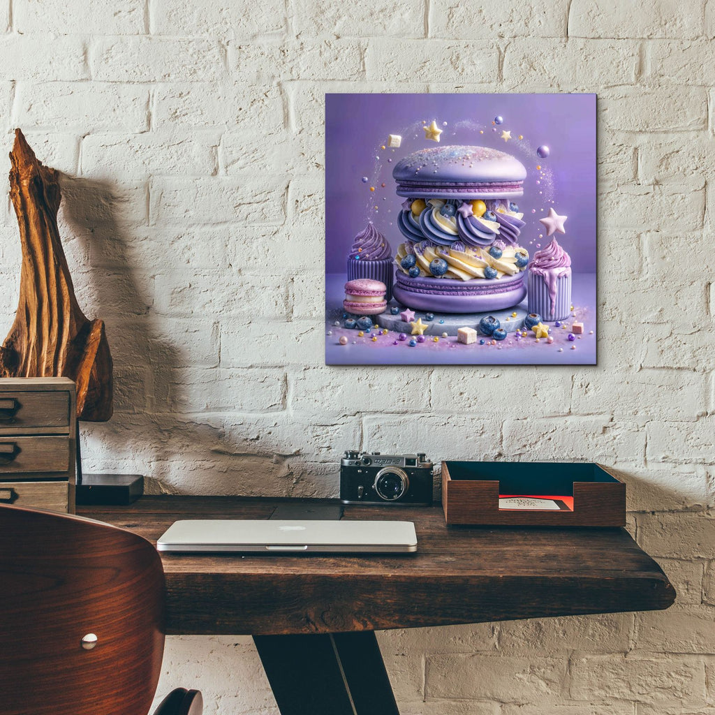 Blueberry Burger by Rey Klimt - 12x12 acrylic wall art in a room