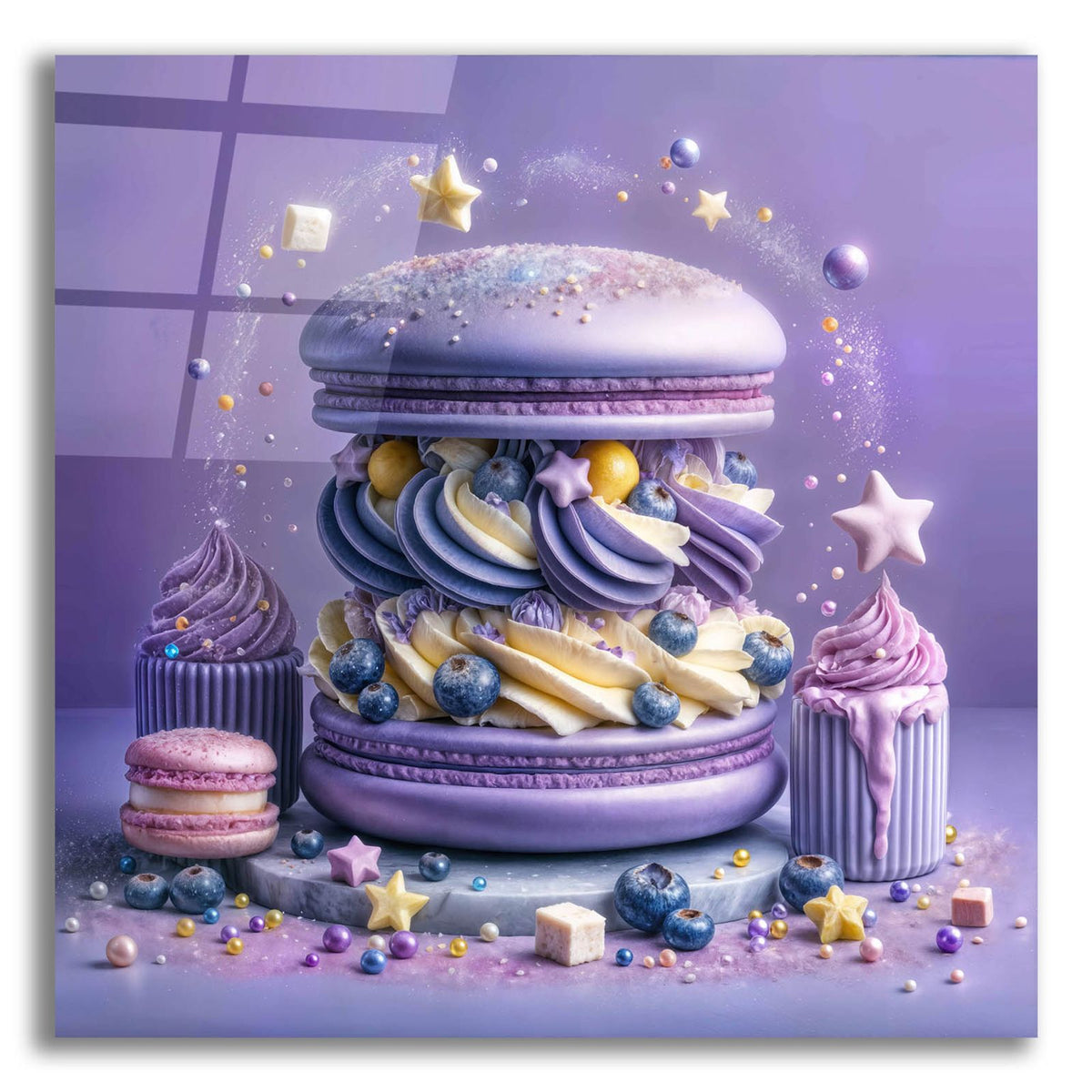 Blueberry Burger by Rey Klimt acrylic glass wall art