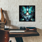 Butterfly Thoughts 2 by Rey Klimt - 12x12 acrylic wall art in a room