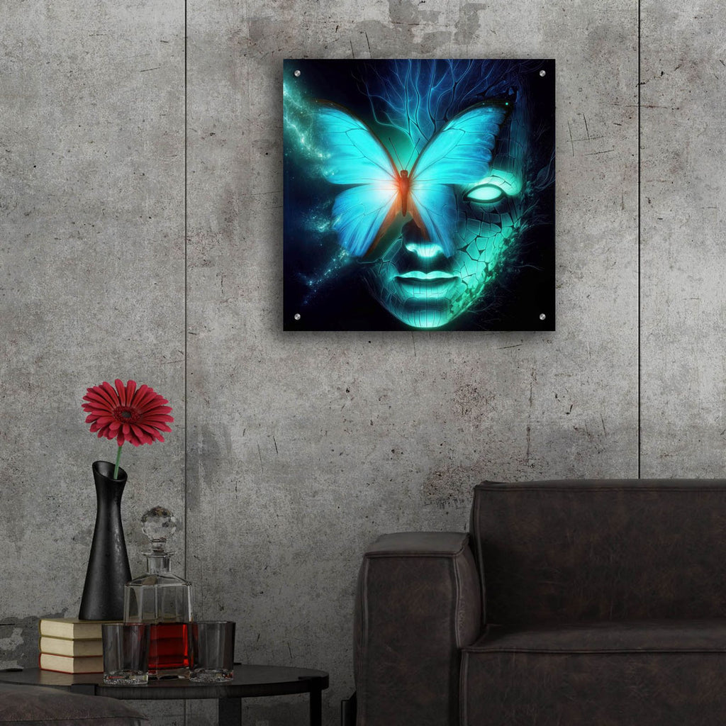 Butterfly Thoughts by Rey Klimt - 24x24 acrylic wall art in a room
