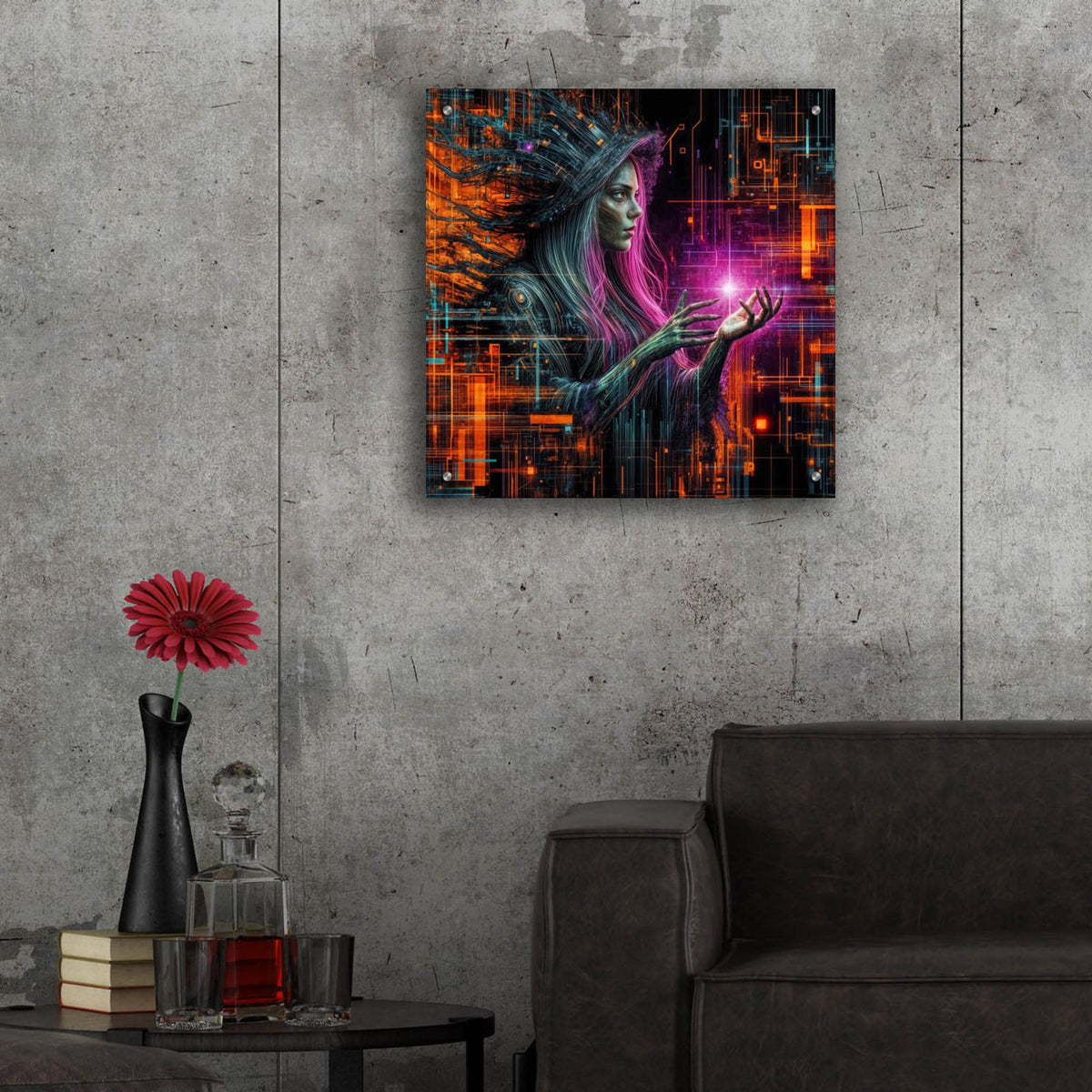 Casting A Spell by Rey Klimt - 24x24 acrylic wall art in a room