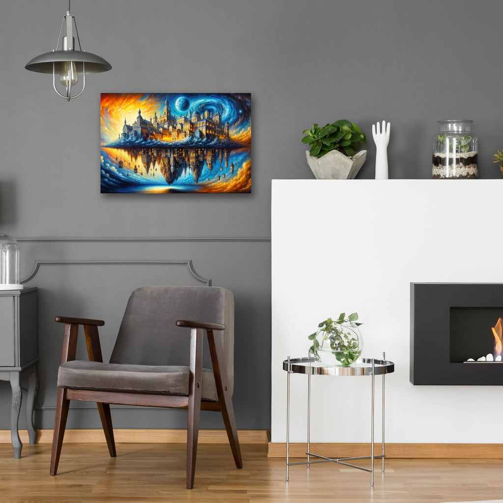City Inversion by Rey Klimt - 24x16 acrylic wall art in a room