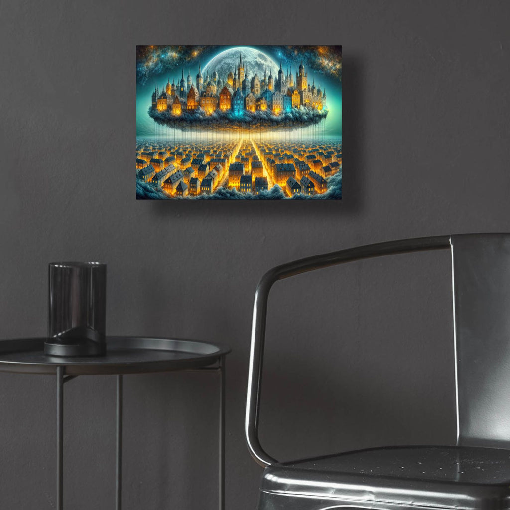 City Layers by Rey Klimt - 16x12 acrylic wall art in a room