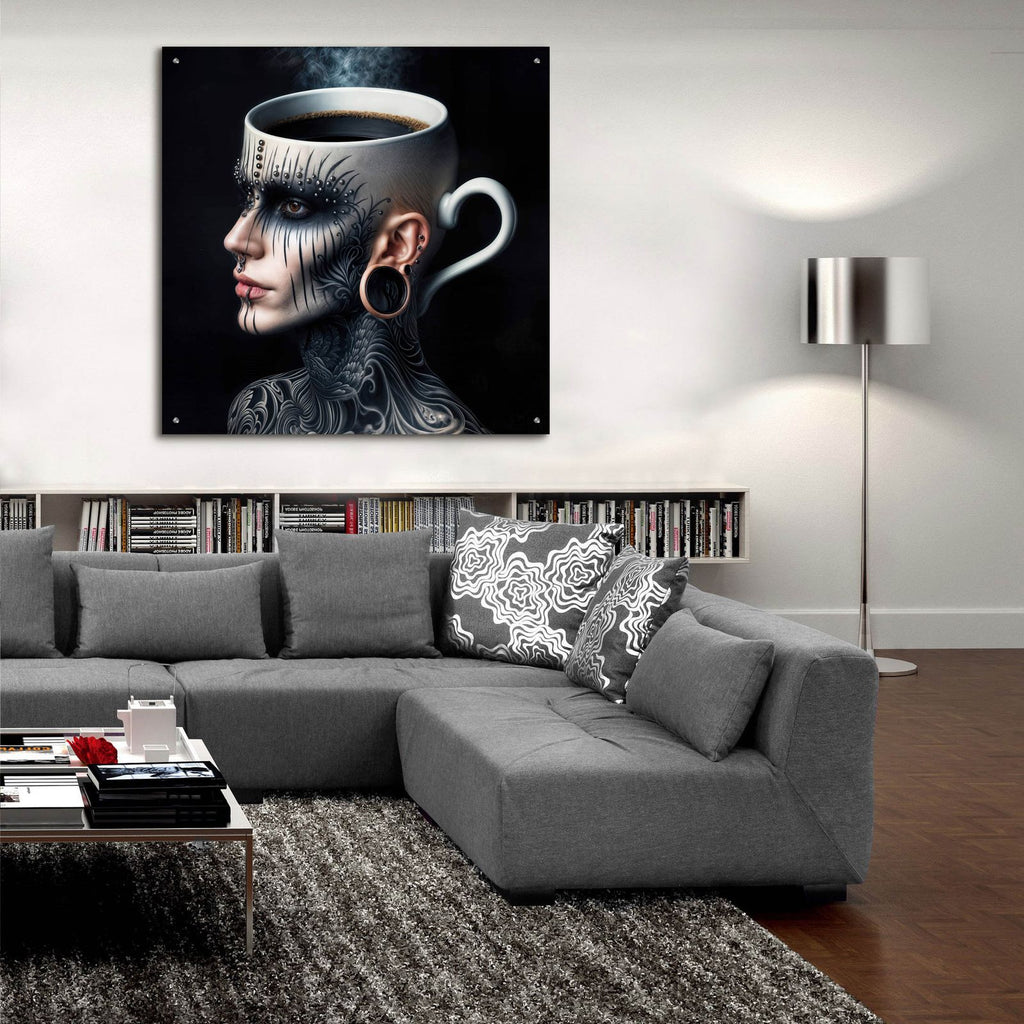 Coffee Brain by Rey Klimt - 36x36 acrylic wall art in a room