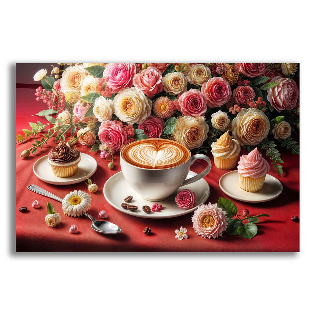 Coffee Red Still Life by Rey Klimt acrylic glass wall art