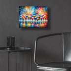 Colorful Umbrellas 1 by Rey Klimt - 16x12 acrylic wall art in a room