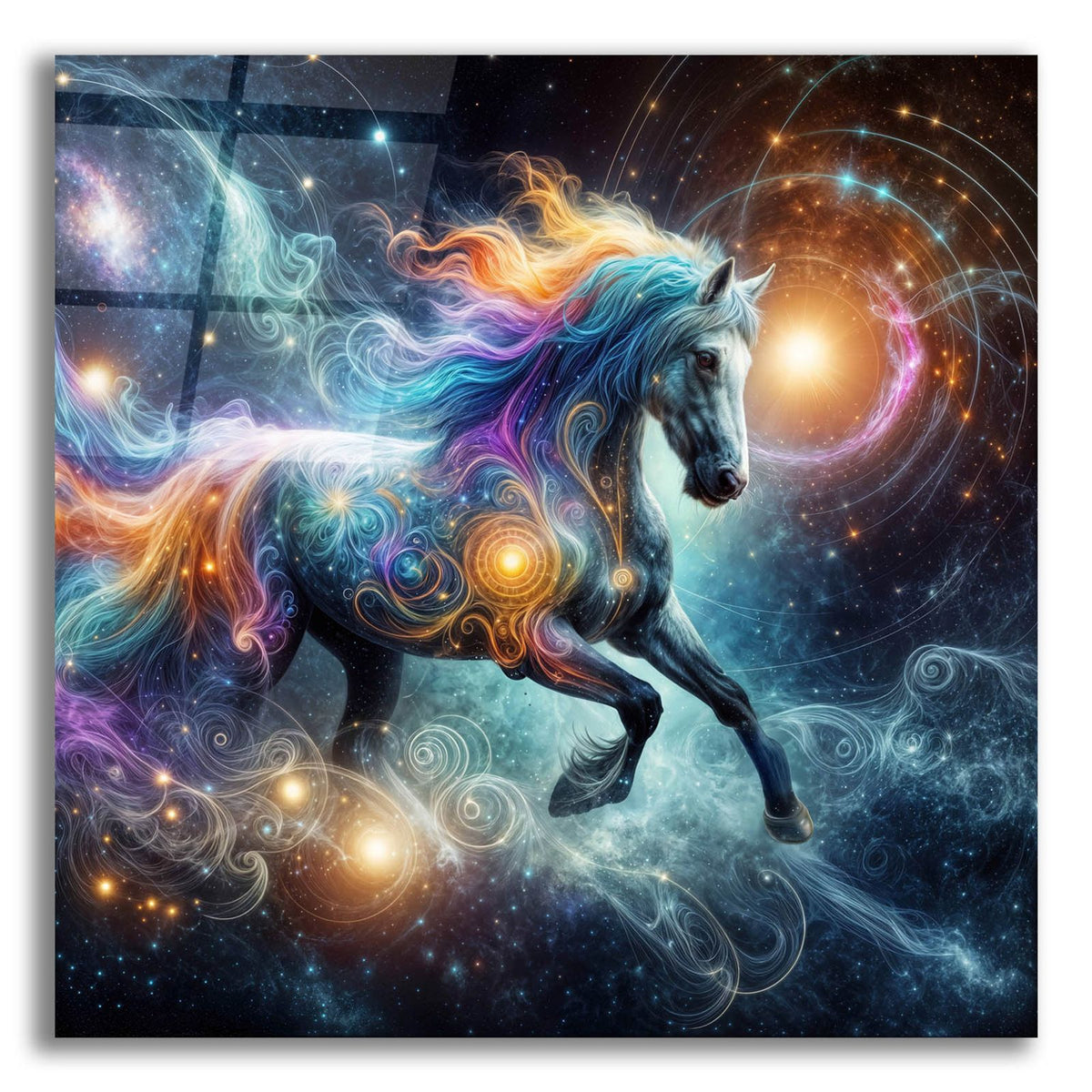 Cosmic Horse 1 by Rey Klimt acrylic glass wall art
