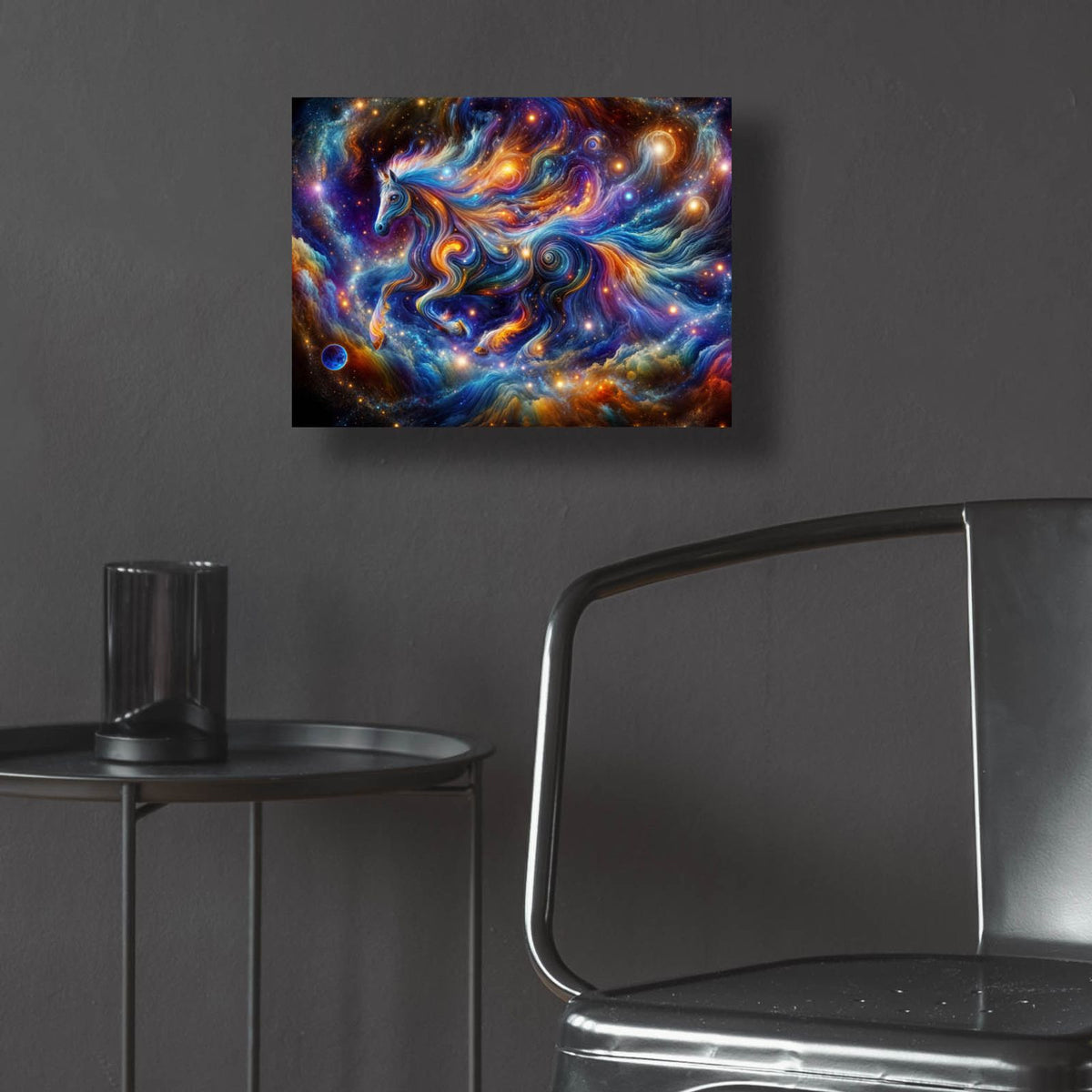 Cosmic Horse 3 by Rey Klimt - 16x12 acrylic wall art in a room