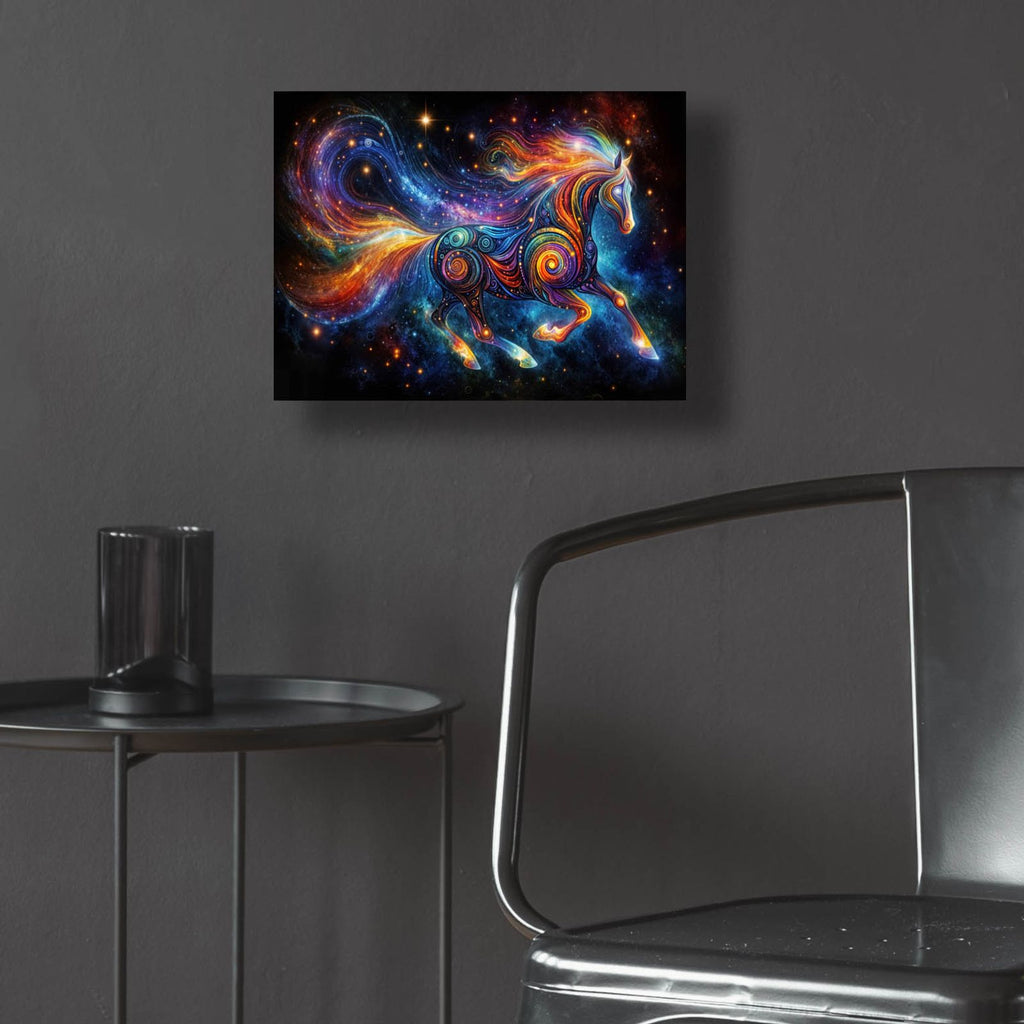 Cosmic Horse 4 by Rey Klimt - 16x12 acrylic wall art in a room