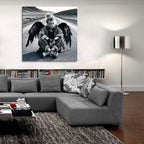 Crow Angel by Rey Klimt - 36x36 acrylic wall art in a room