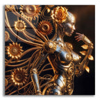 Cyber Girl Bloom by Rey Klimt acrylic glass wall art