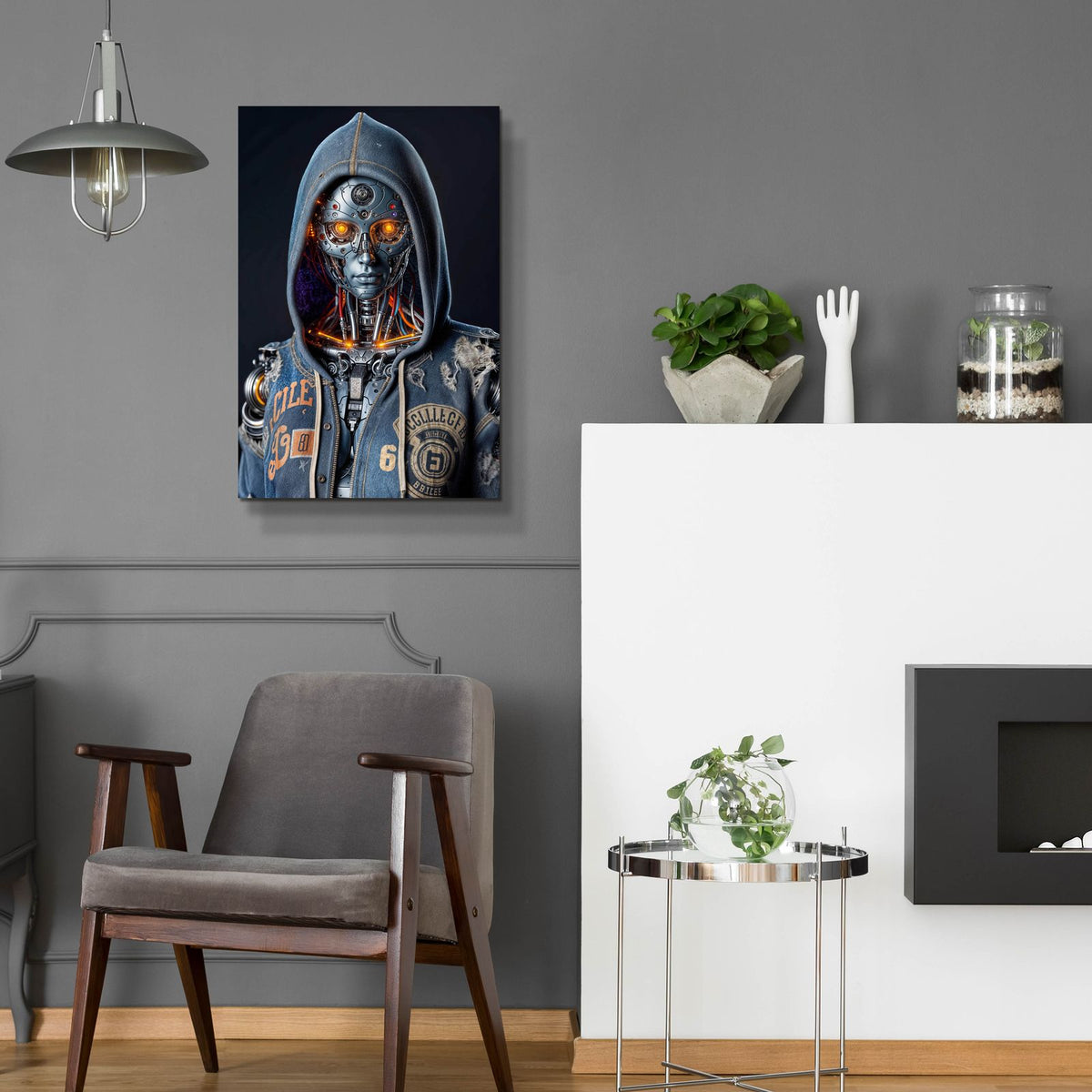 Cyber Student 4 by Rey Klimt - 16x24 acrylic wall art in a room