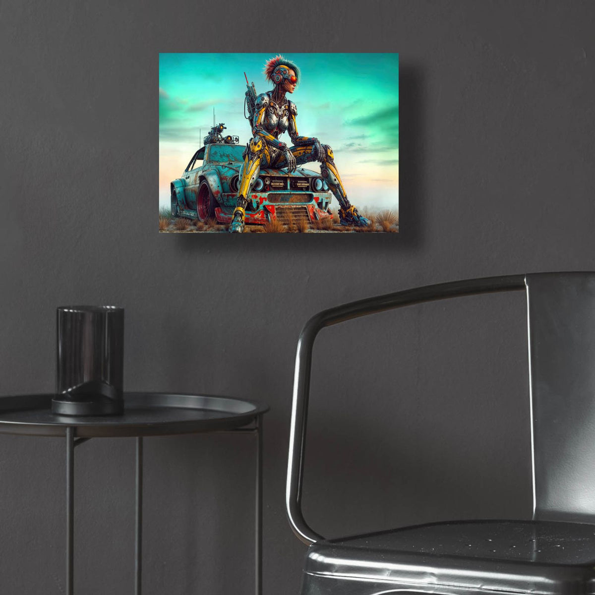 Cyberpunk Driver 3 by Rey Klimt - 16x12 acrylic wall art in a room