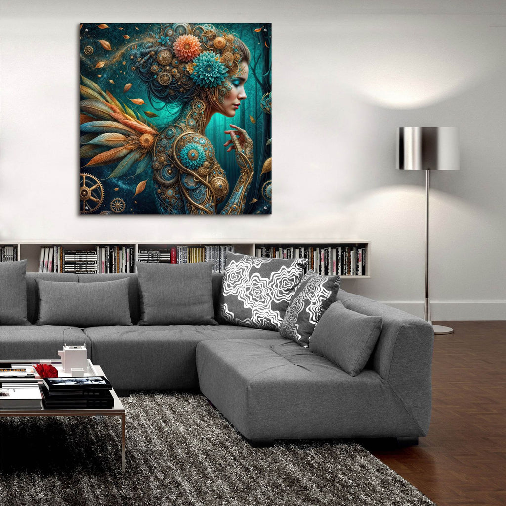 Cyberpunk Fall by Rey Klimt - 36x36 acrylic wall art in a room