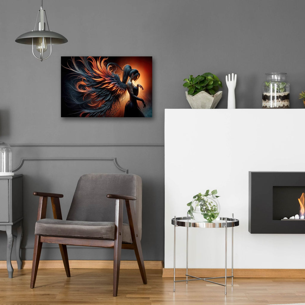 Dance With Feathers by Rey Klimt - 24x16 acrylic wall art in a room