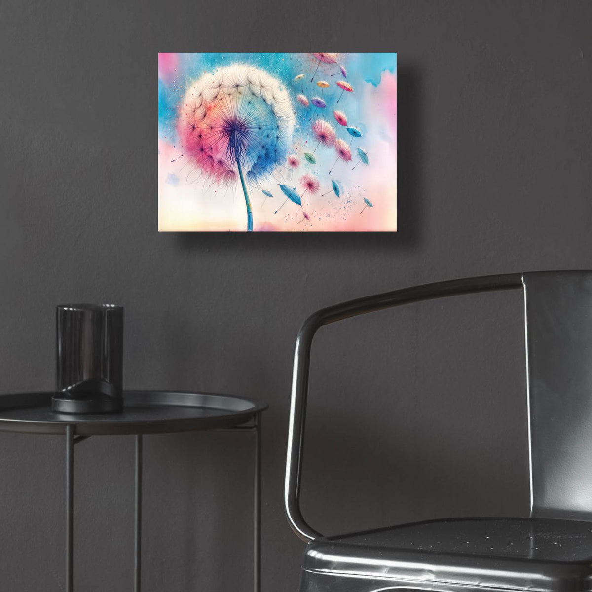 Dandelion Fly Away 3 by Rey Klimt - 16x12 acrylic wall art in a room