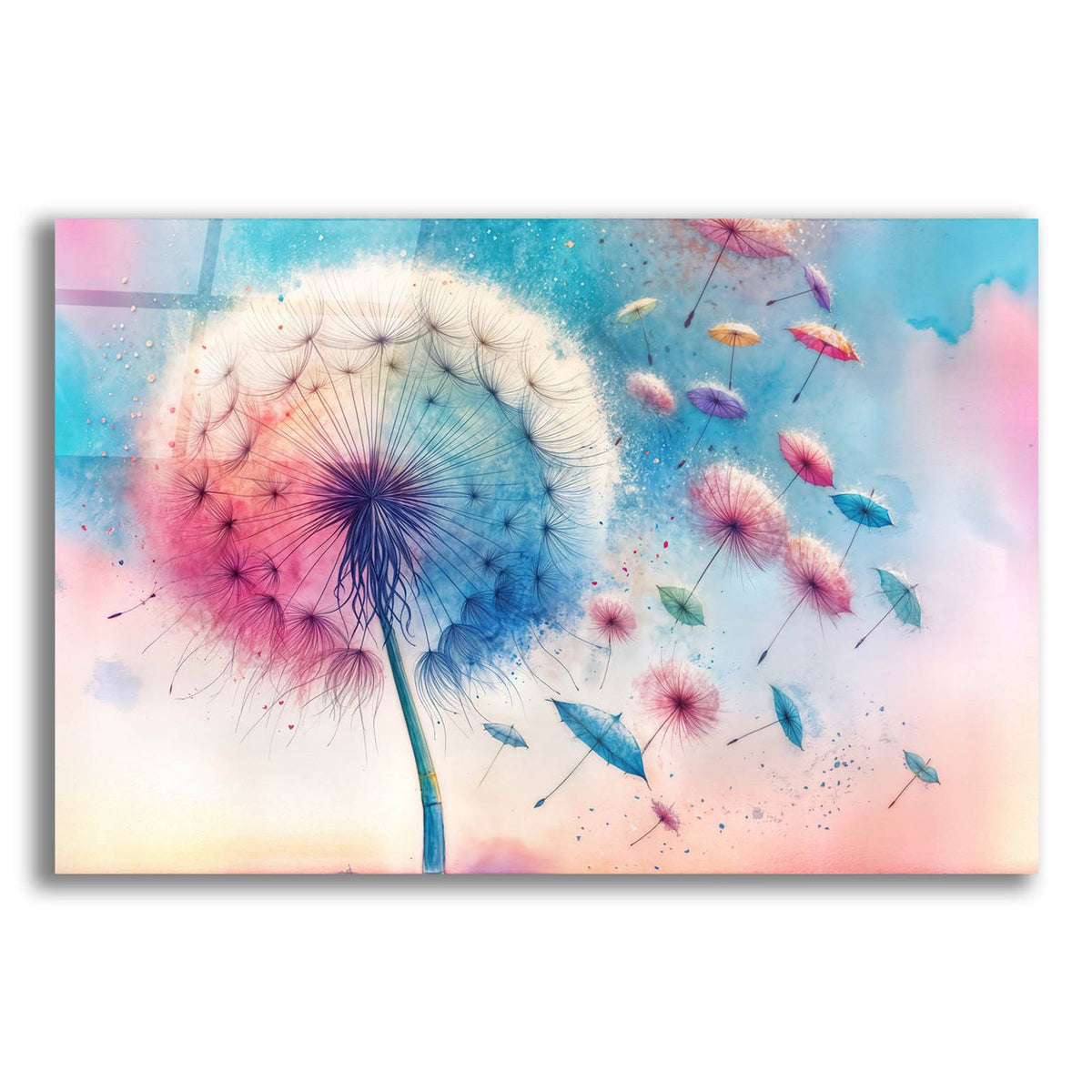 Dandelion Fly Away 3 by Rey Klimt acrylic glass wall art