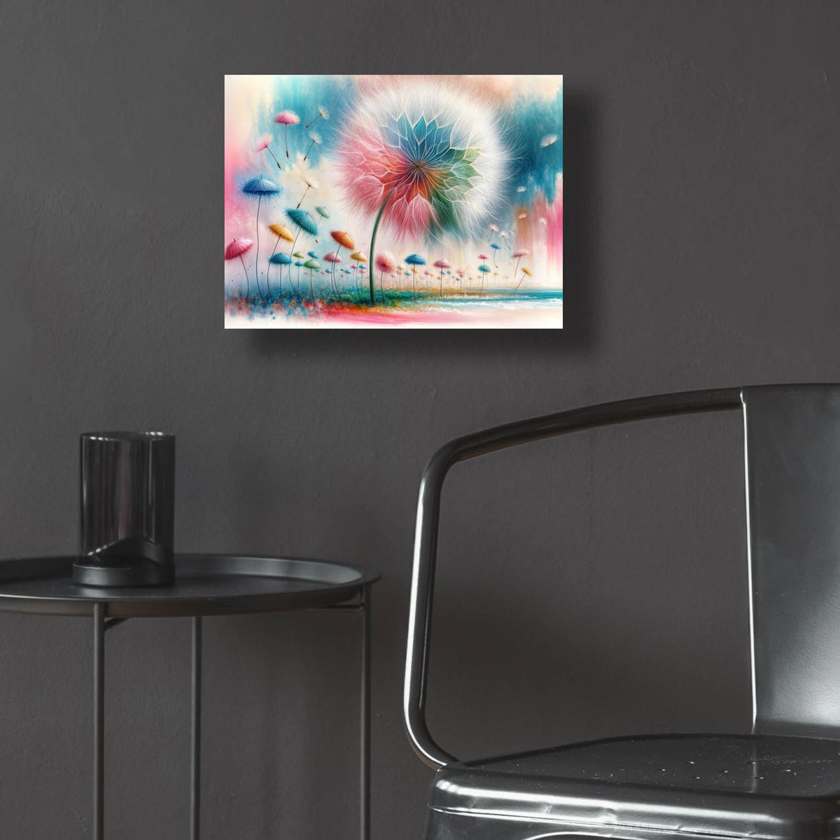 Dandelion Fly Away 4 by Rey Klimt - 16x12 acrylic wall art in a room