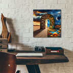 Divided Oasis by Rey Klimt - 12x12 acrylic wall art in a room
