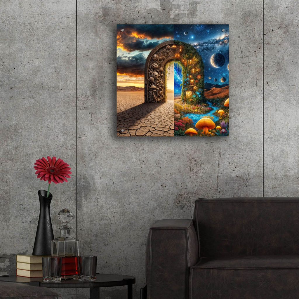Divided Oasis by Rey Klimt - 24x24 acrylic wall art in a room