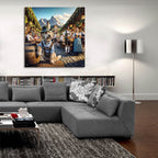Dog At Octoberfest by Rey Klimt - 36x36 acrylic wall art in a room