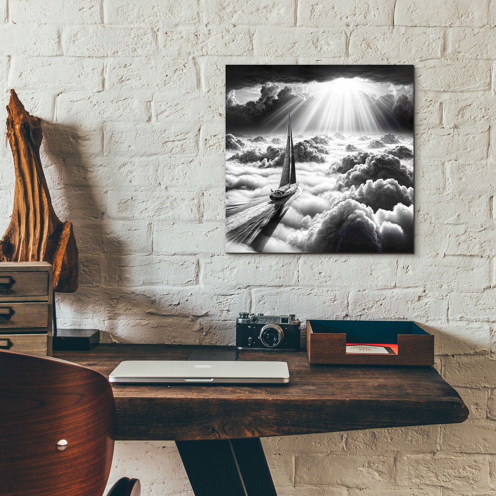 Dream Sail B&w 1 by Rey Klimt - 12x12 acrylic wall art in a room