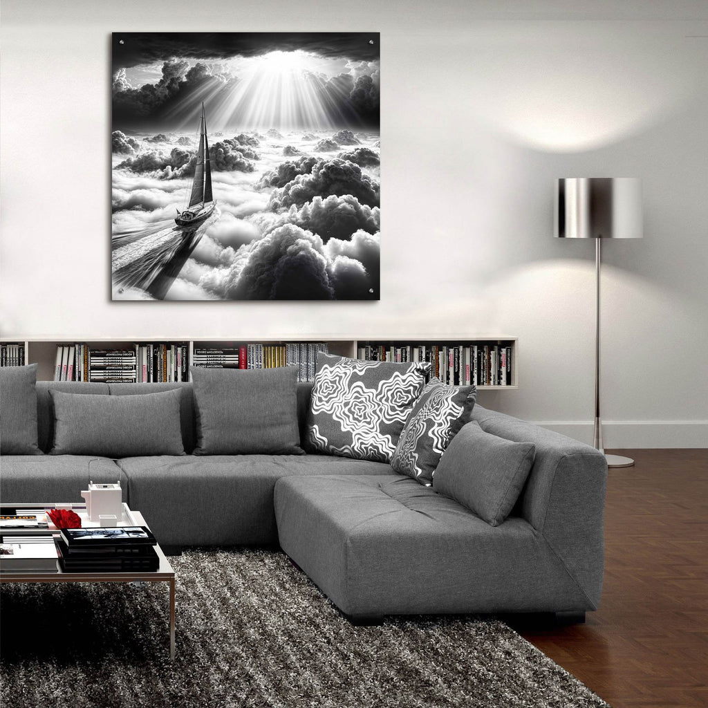 Dream Sail B&w 1 by Rey Klimt - 36x36 acrylic wall art in a room