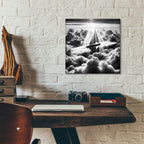 Dream Sail B&w 2 by Rey Klimt - 12x12 acrylic wall art in a room