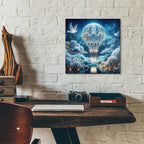 Dreamy Baloon Flight by Rey Klimt - 12x12 acrylic wall art in a room