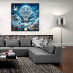Dreamy Baloon Flight by Rey Klimt - 36x36 acrylic wall art in a room