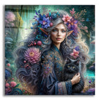 Fairy And Cat by Rey Klimt acrylic glass wall art