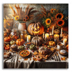 Fall Table Pumpkings by Rey Klimt acrylic glass wall art