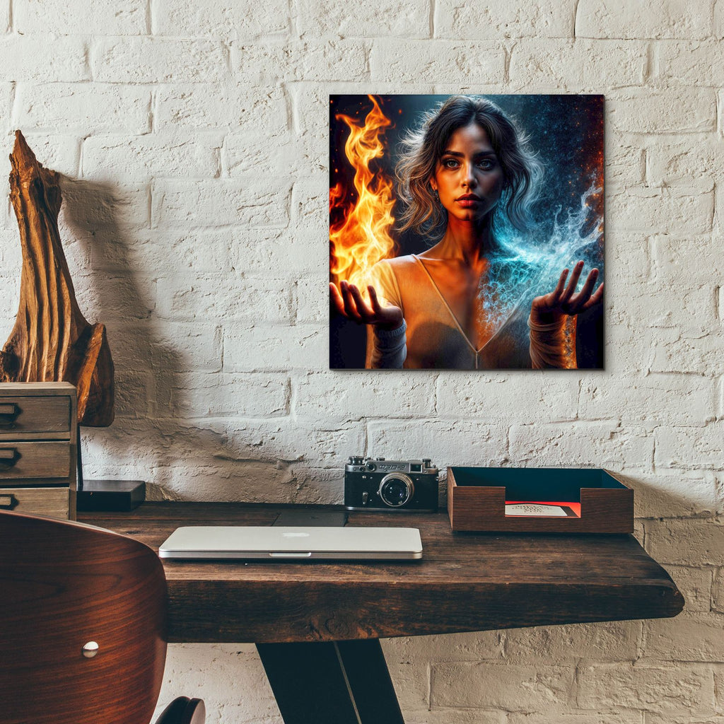Fire And Water by Rey Klimt - 12x12 acrylic wall art in a room
