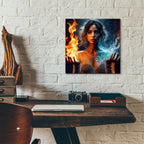 Fire And Water by Rey Klimt - 12x12 acrylic wall art in a room