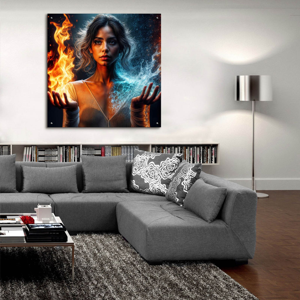 Fire And Water by Rey Klimt - 36x36 acrylic wall art in a room
