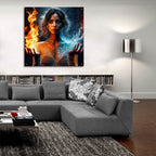Fire And Water by Rey Klimt - 36x36 acrylic wall art in a room