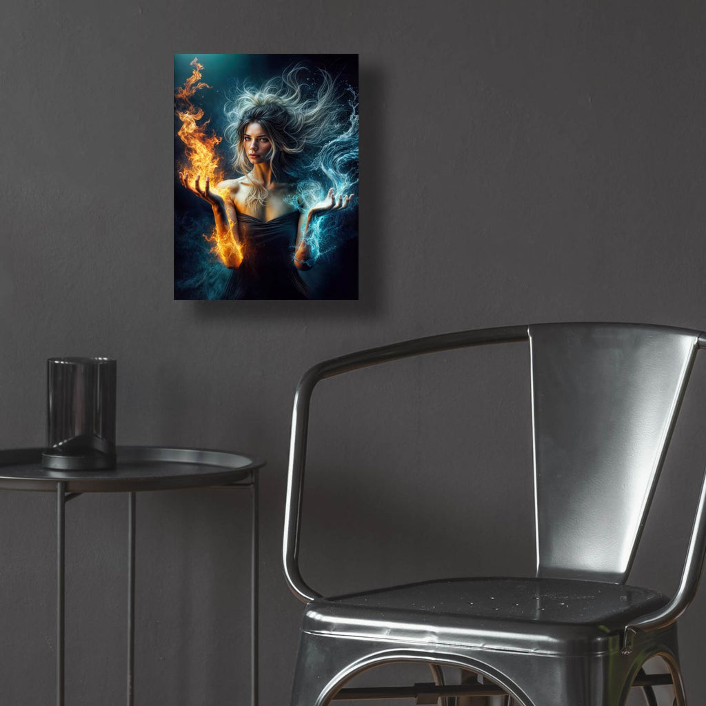 Flame And Water by Rey Klimt - 12x16 acrylic wall art in a room