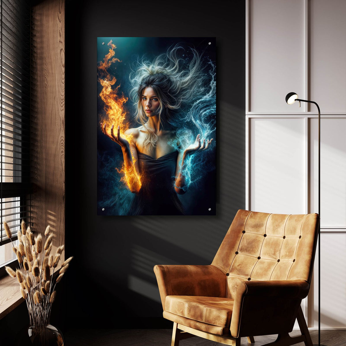 Flame And Water by Rey Klimt - 24x36 acrylic wall art in a room