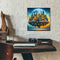 Floating City by Rey Klimt - 12x12 acrylic wall art in a room