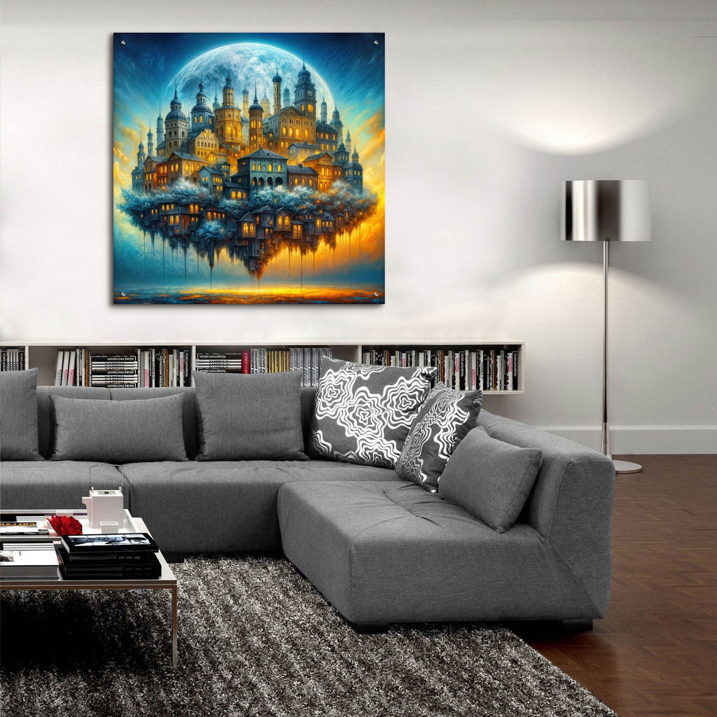 Floating City by Rey Klimt - 36x36 acrylic wall art in a room