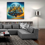 Floating City by Rey Klimt - 36x36 acrylic wall art in a room