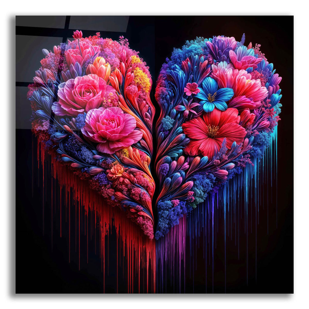 Heart Divided by Rey Klimt acrylic glass wall art