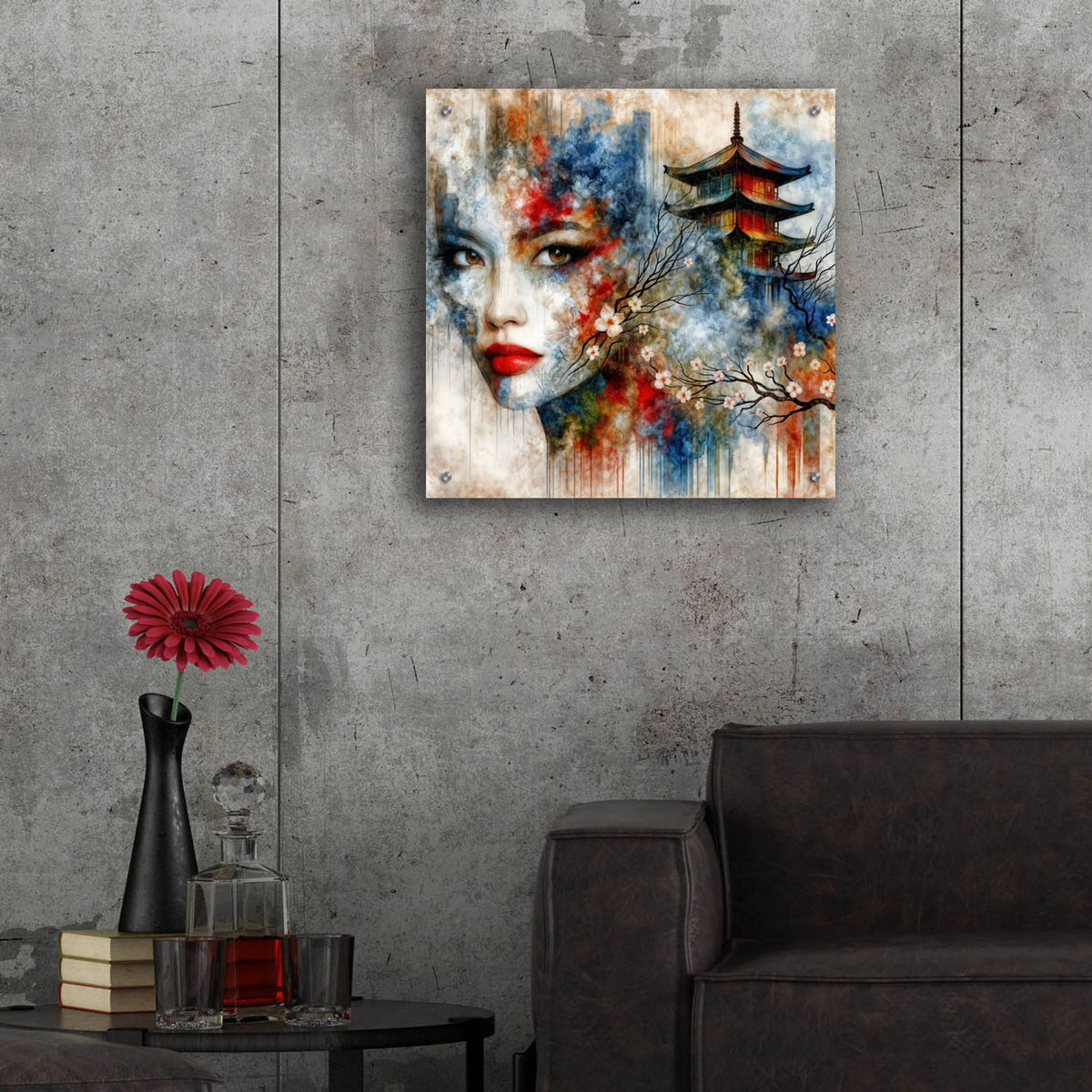 Japan Memories by Rey Klimt - 24x24 acrylic wall art in a room
