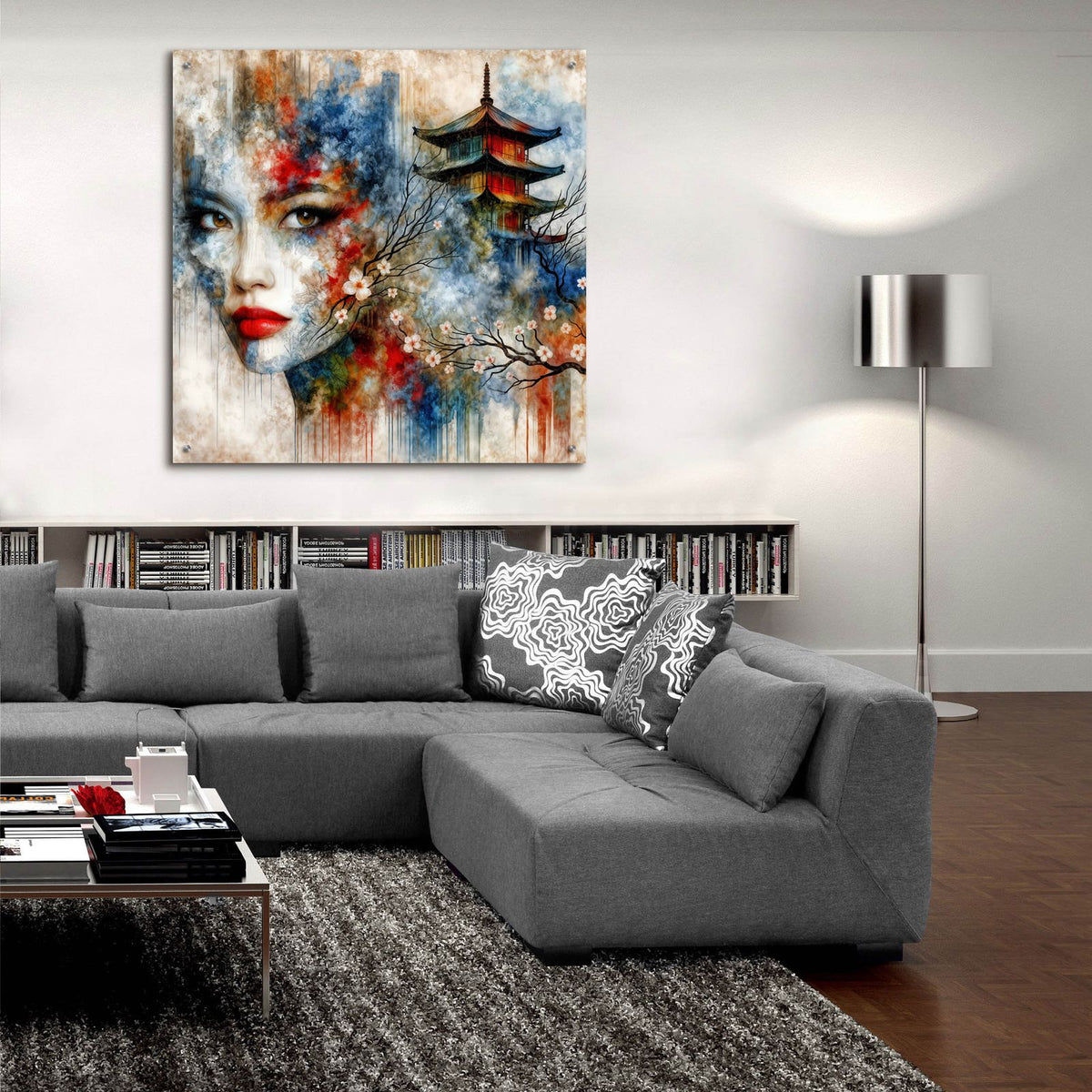 Japan Memories by Rey Klimt - 36x36 acrylic wall art in a room
