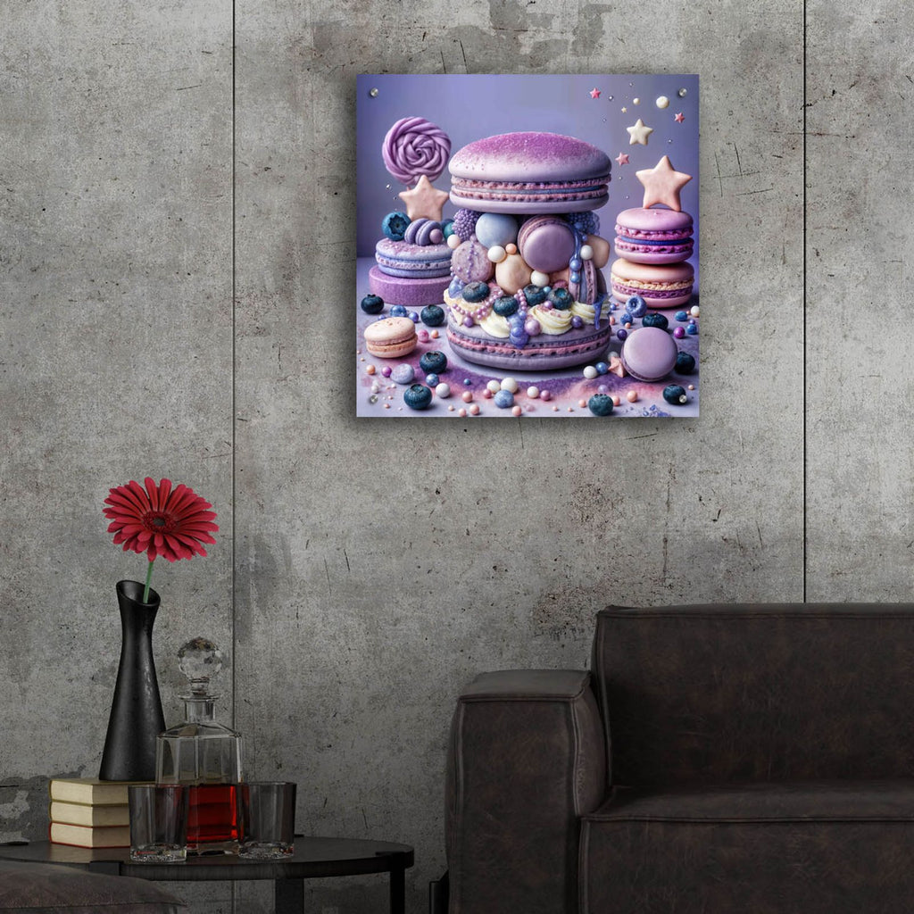 Lavander And Blueberries Desert by Rey Klimt - 24x24 acrylic wall art in a room