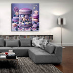 Lavander And Blueberries Desert by Rey Klimt - 36x36 acrylic wall art in a room