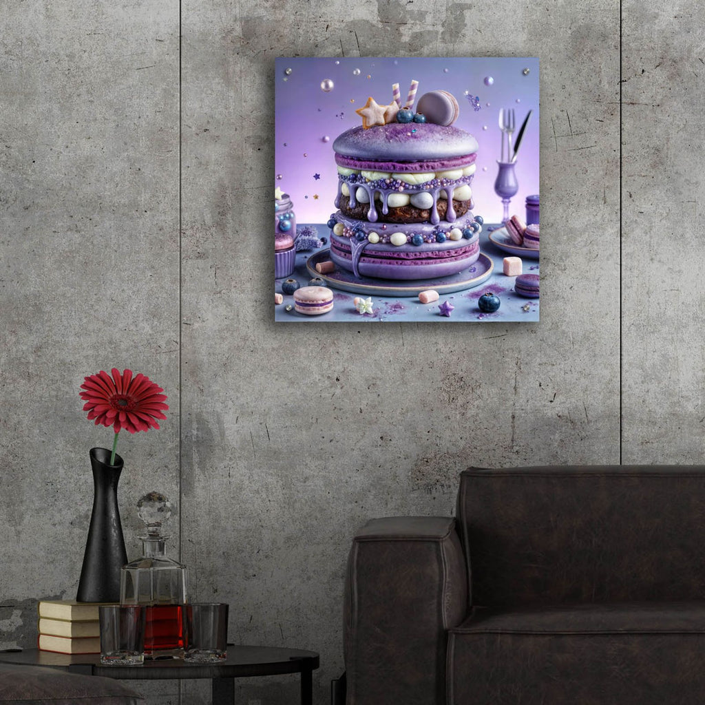 Lavander Burger by Rey Klimt - 24x24 acrylic wall art in a room