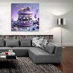 Lavander Burger by Rey Klimt - 36x36 acrylic wall art in a room