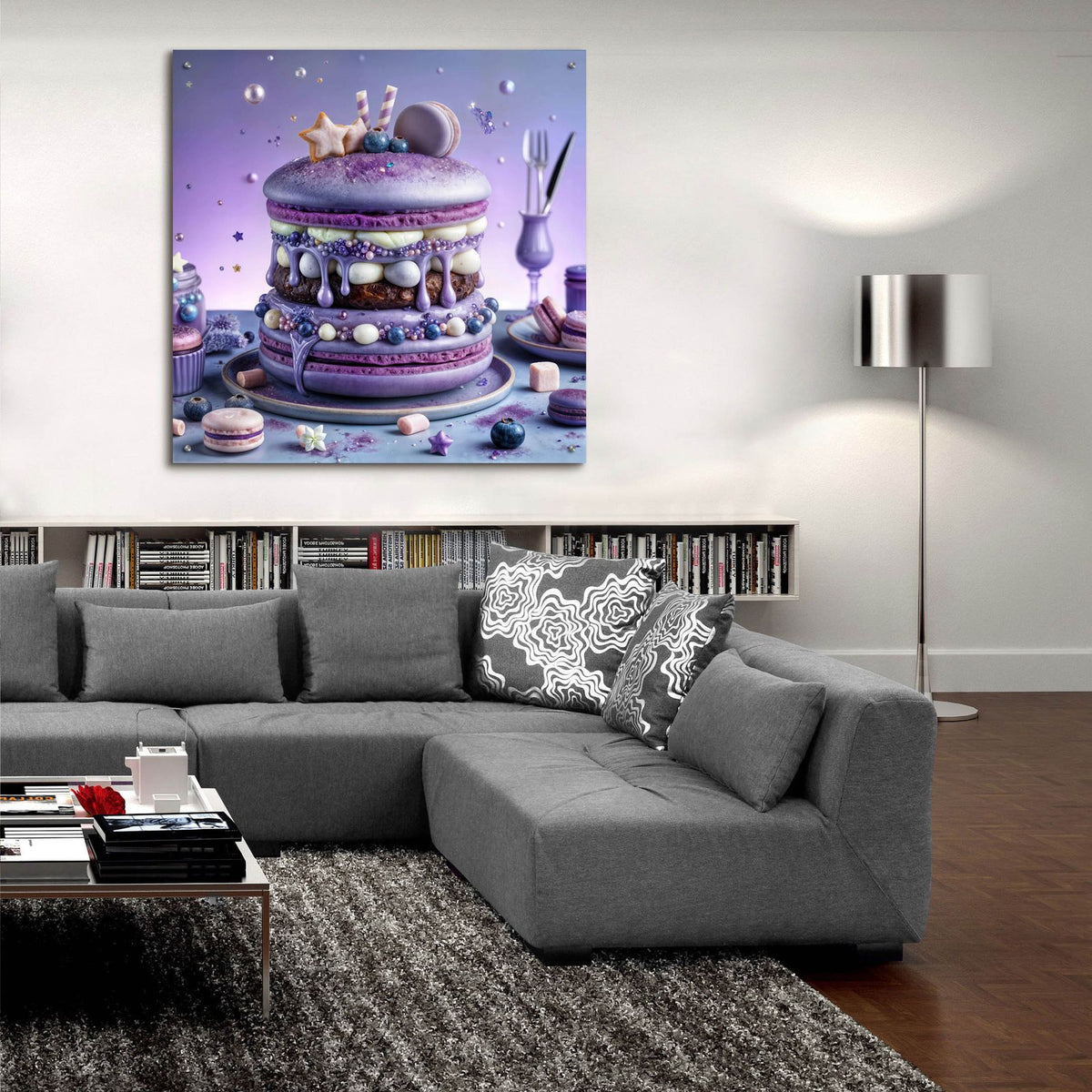 Lavander Burger by Rey Klimt - 36x36 acrylic wall art in a room